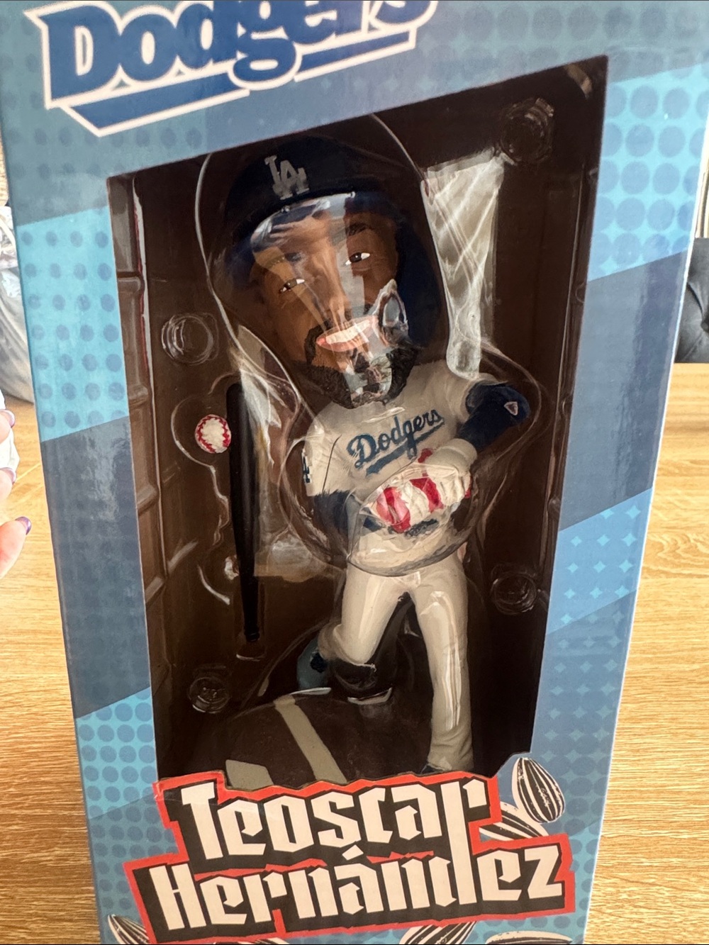 MLB Los Angeles Dodgers Blue & White Teoscar Hernández Bobblehead